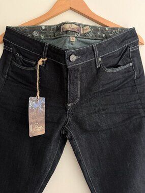 NWT Paige Skyline Dark Wash Straight Leg Jeans Size 30